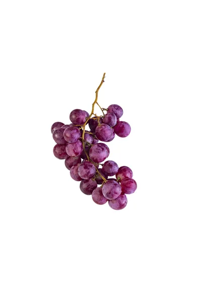 Група стиглого і соковитого червоного винограду на білому тлі — стокове фото