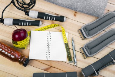 Fitness ekipmanları görünümünü 