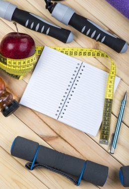 Fitness ekipmanları görünümünü 