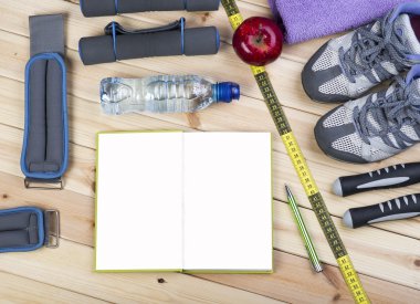 Fitness ekipmanları görünümünü 