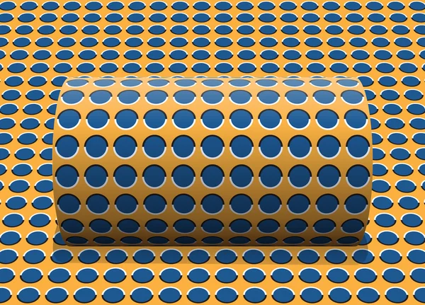 Cylindre à pois roule le long de la surface inclinée — Image vectorielle