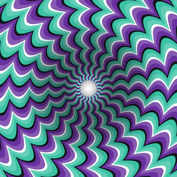 Optik illüzyon illüstrasyon kıvırarak şeritler huni