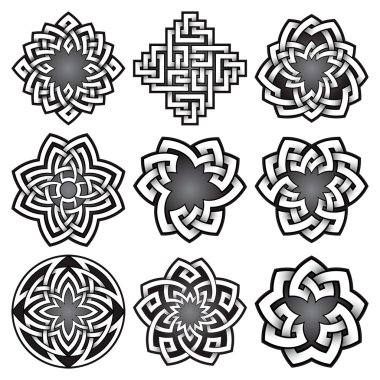 Celtic Knot tarzı logo şablonları