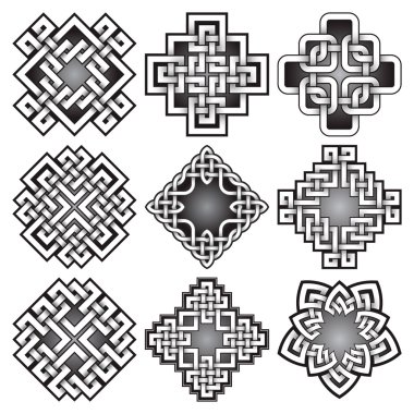 Celtic Knot tarzı logo şablonları