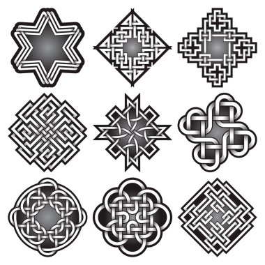 Celtic Knot tarzı logo şablonları