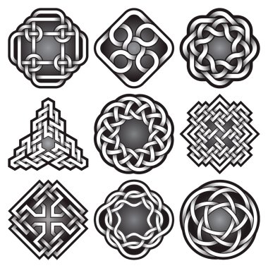 Celtic Knot tarzı logo şablonları