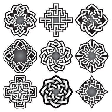 Celtic Knot tarzı logo şablonları