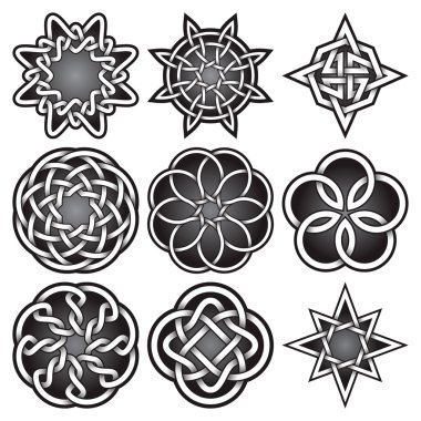 Celtic Knot tarzı logo şablonları