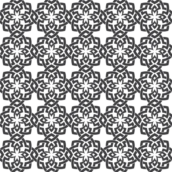 교차 켈트 꽃의 완벽 한 패턴 — 스톡 벡터