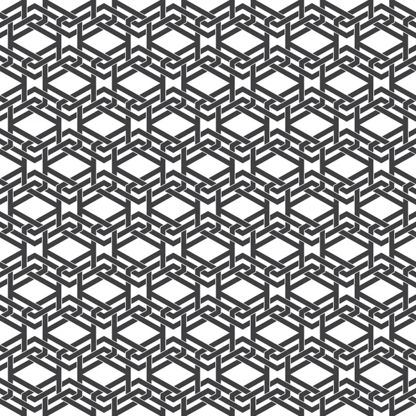 교차 정교한 기하학적 모양의 완벽 한 패턴 — 스톡 벡터