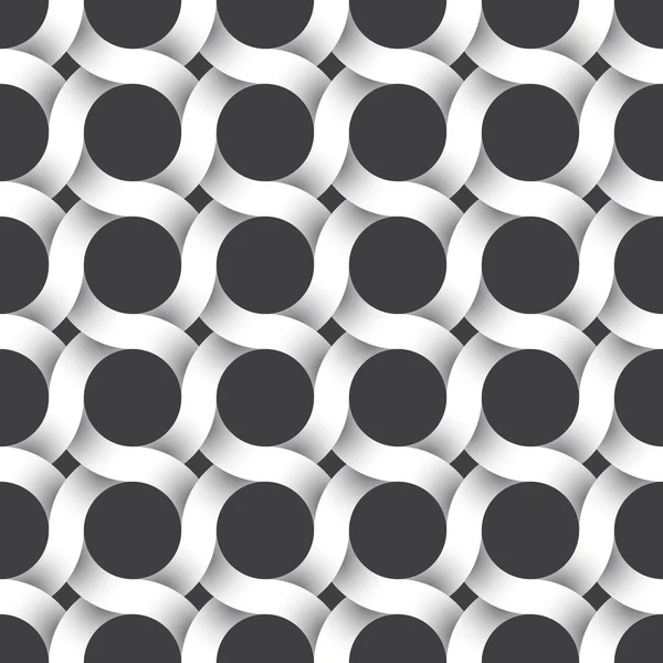Modèle sans couture de bandes ondulées entrelacées — Image vectorielle