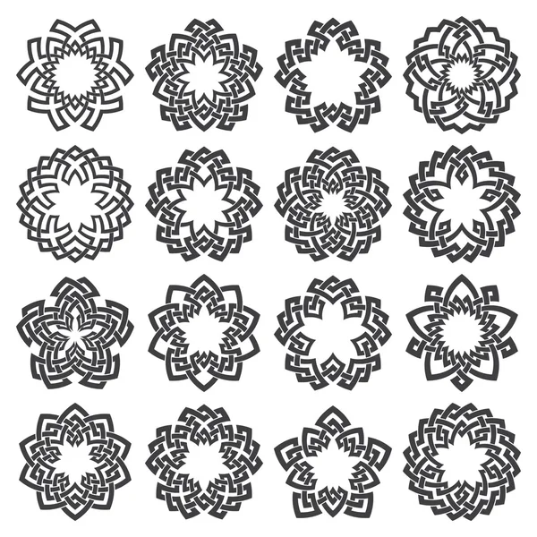 Συλλογή πενταγωνικό mandalas — Διανυσματικό Αρχείο