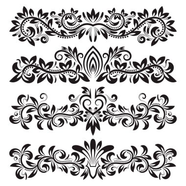 Tasarım Dekoratif-süsleme elementler ve vintage başlık dekorasyon ayarla.