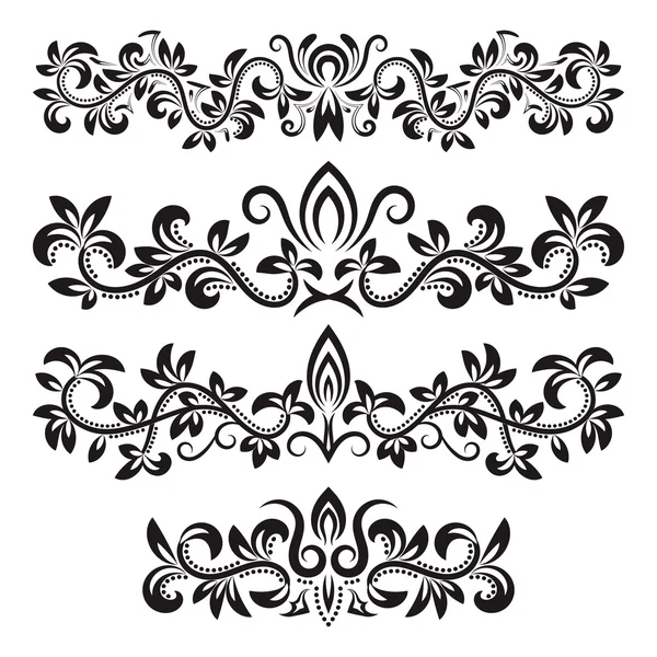 Conjunto de elementos ornamentales de diseño y decoraciones de titulares vintage . — Vector de stock