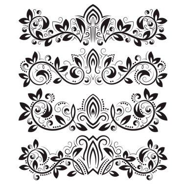 Tasarım Dekoratif-süsleme elementler ve vintage başlık dekorasyon ayarla.