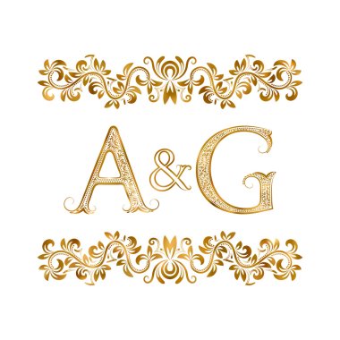 A&G vintage initials logo symbol.
