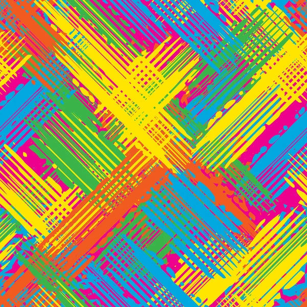 Abstracte grunge naadloze chaotische patroon met penseelstreken, vlekken, druppels en spatten. — Stockvector