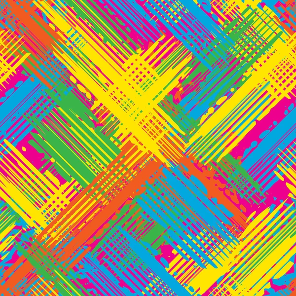 Patrón caótico sin costura grunge abstracto con pinceladas, manchas, gotas y salpicaduras . — Vector de stock