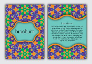 Broşür kapağı şablonu. Kitapçık, broşür, kart, kitap kapağı tasarımı.