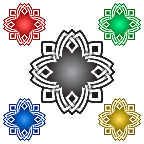 Modello Logo Cruciform Stile Celtico Simbolo Del Tatuaggio Tribale Ornamento — Vettoriale Stock