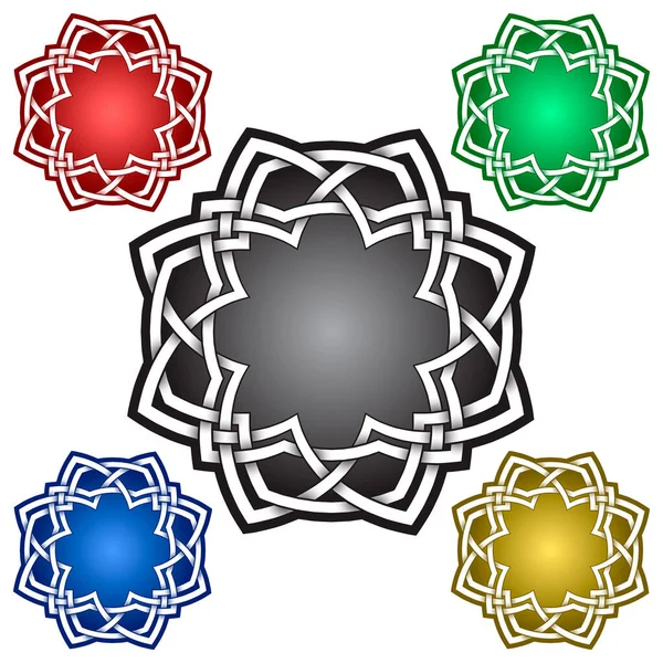Kreuzförmige Logovorlage Keltischen Knoten Stil Tätowierungs Symbol Silberschmuck Für Schmuckdesign — Stockvektor
