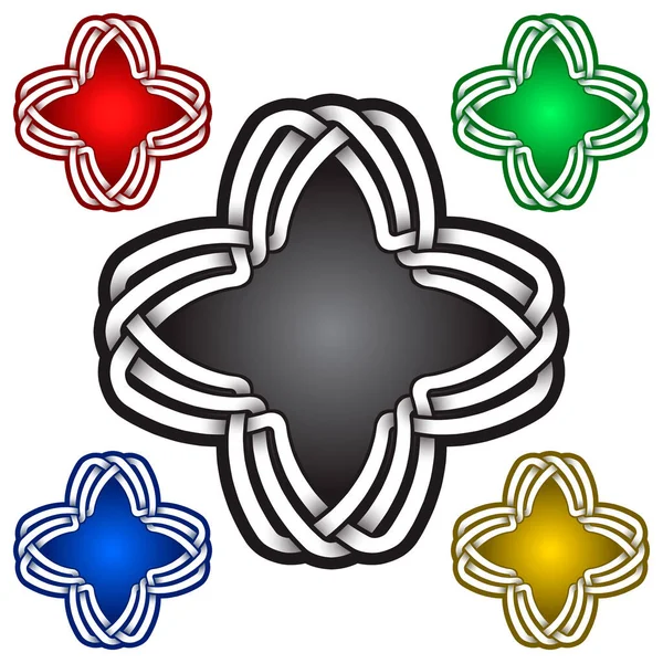 Modello Logo Cruciform Stile Celtico Simbolo Del Tatuaggio Tribale Ornamento — Vettoriale Stock