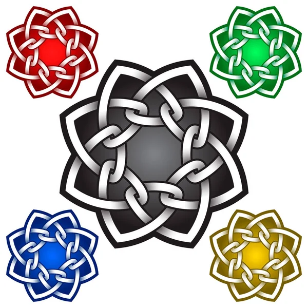 Sekizgen Logo Sembolü Kelt Tarzı Kabile Dövmesi Sembolü Mücevher Tasarımı — Stok Vektör