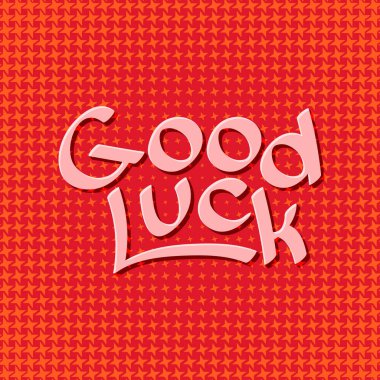 Yıldızlı arkaplanda iyi şanslar yazısı.