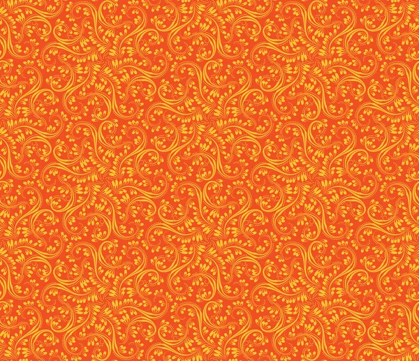 Vintage Nahtlose Muster Wiederholender Hintergrund Für Festliches Verpackungsdesign Golden Orange — Stockvektor