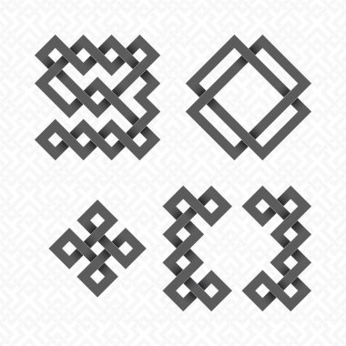 Karışık şeritlerin yazı tipi. Dokuz, sıfır, artı, beyaz desenli arka planda siyah yardım figürleri.