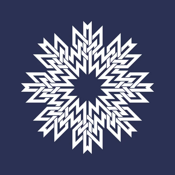 Huit Motifs Circulaires Pointus Dans Style Oriental Lignes Croisées Mandala — Image vectorielle