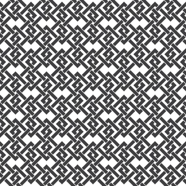Abstract Seamless Pattern Intersecting Lines Swatch Black Lines White Background — Stock Vector