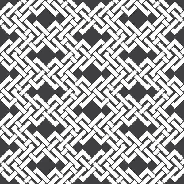Abstract Seamless Pattern Intersecting Lines Swatch White Lines Black Background — Stock Vector
