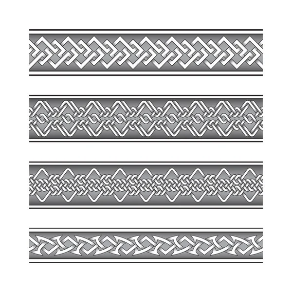 Bracelet Tatouage Serti Dans Style Celtique Motif Nouage Bijoux Ruban — Image vectorielle