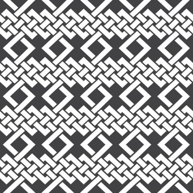 Doyurmak için kumaşla örülmüş kusursuz şeritler. Soyut Kelt süs dokusu. Web ya da yazdırma tasarımı için moda geometrik arkaplanı.