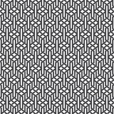 Sofistike geometrik şekilleri doldurmak için kumaşla kesişen kusursuz bir model. Kelt zincir zırhı. Web ya da yazdırma tasarımı için moda arkaplanı.