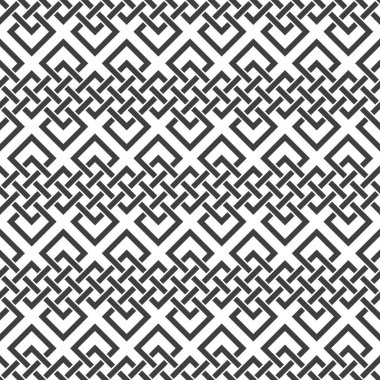 Paralel düğüm süslemelerinin kusursuz deseni. Kelt iz dokusu. Web ya da baskı tasarımı için moda geometrik arka planı. Örnekler iliştirildi.