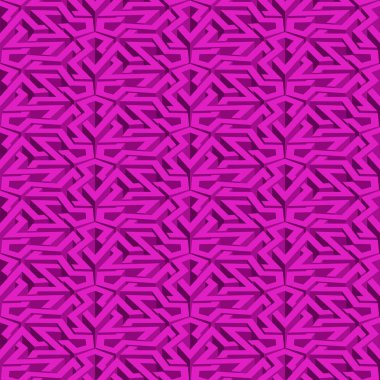 İzometrik, pürüzsüz desen. Soyut illüzyon sonsuz süs dokusu. Web ya da baskı tasarımı için moda geometrik arka planı. Örnekleme eklendi.