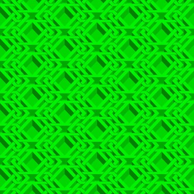 İzometrik, pürüzsüz desen. Soyut illüzyon sonsuz süs dokusu. Web ya da yazıcı tasarımı için üç boyutlu arkaplan. Örnekleme eklendi.