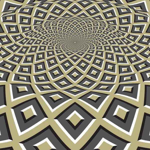 Illusion Optique Mouvement Abstraction Vectorielle Éclaboussure Sur Surface Motif Carré — Image vectorielle