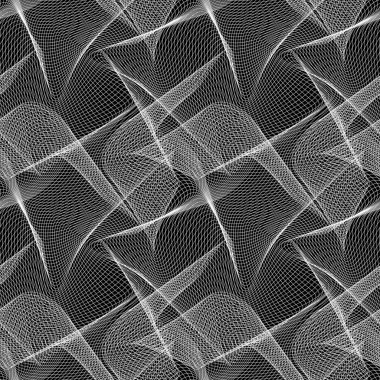 İnce beyaz çizgilerin kusursuz deseni. Tekstil veya duvar kağıdı tasarımı için soyut siyah beyaz doku.