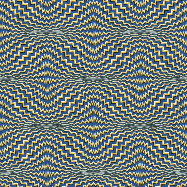 Ilusión Óptica Patrón Sin Costura Textura Móvil Repetible Rayas Zigzag — Vector de stock