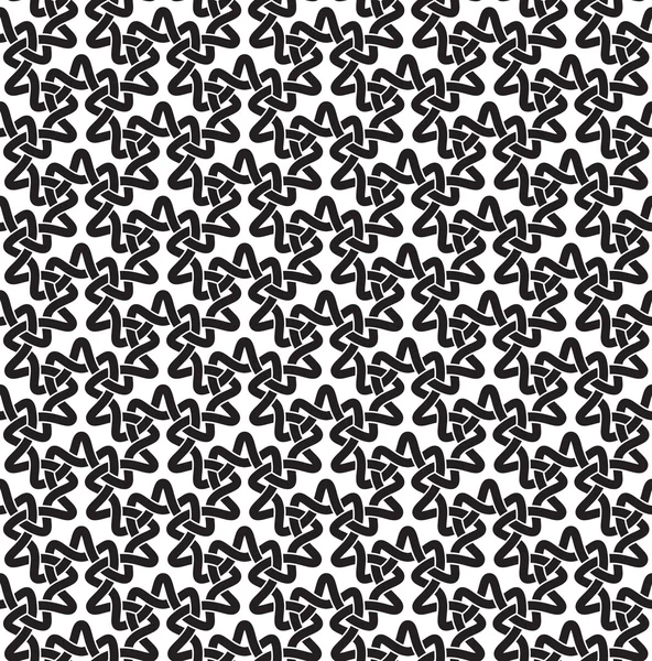 Seamless pattern of intersecting trefoils with swatch for filling — Stockvector