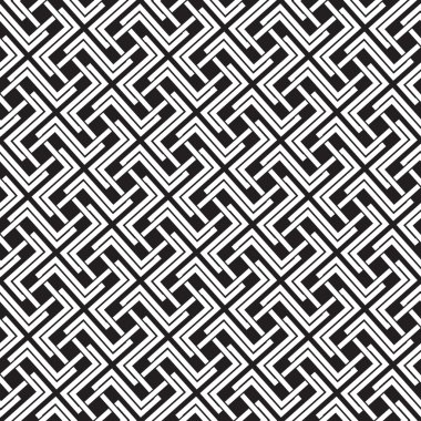 Seamless pattern of intersecting crosses
