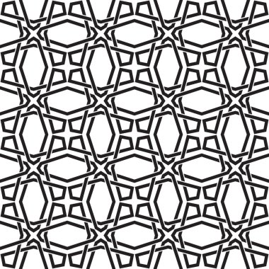 Seamless pattern of intersecting geometric shapes