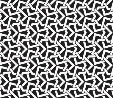 Seamless pattern of intersecting geometric shapes of lines