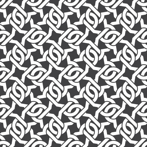 Seamless pattern of intersecting curly brackets — Wektor stockowy