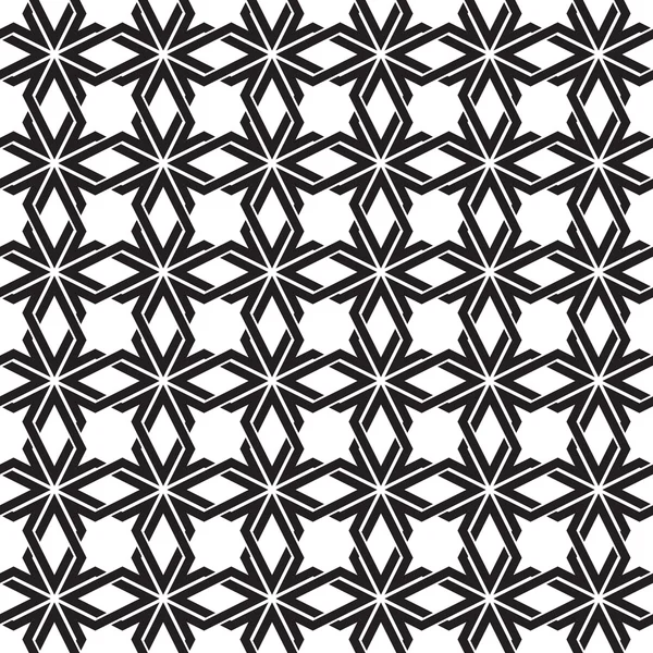 Seamless pattern of intersecting geometric shapes — 스톡 벡터