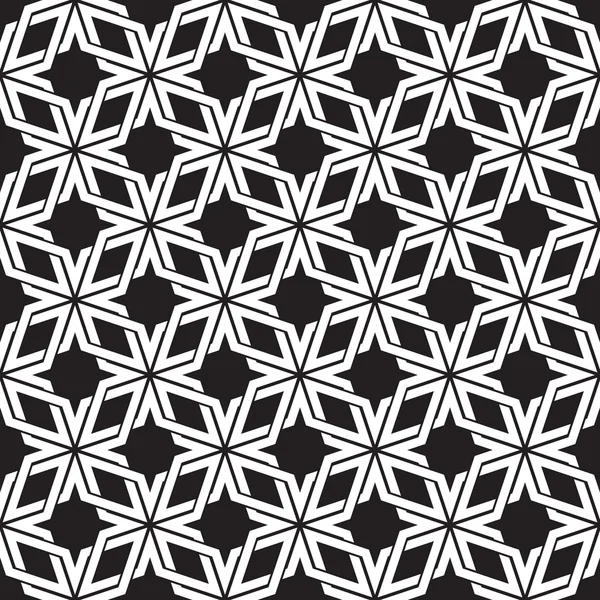 Seamless pattern of intersecting geometric shapes — 스톡 벡터