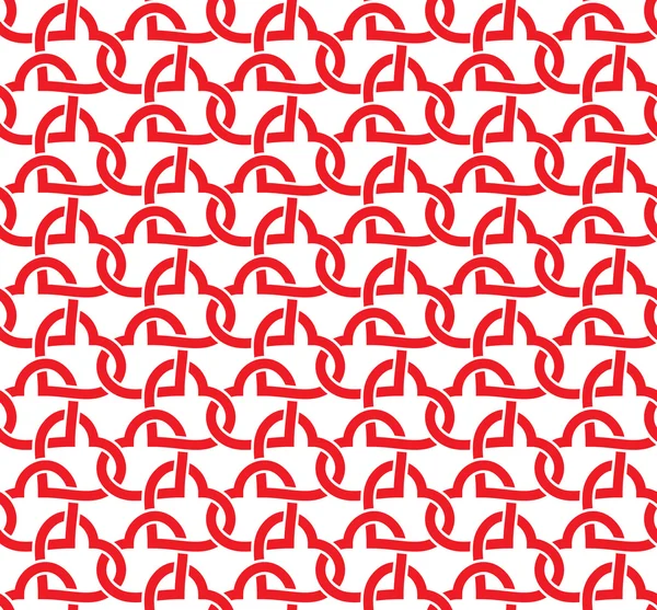 Modèle sans couture des coeurs rouges entrecroisés — Image vectorielle